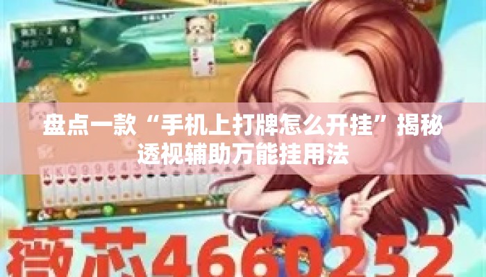 盘点一款“手机上打牌怎么开挂	”揭秘透视辅助万能挂用法