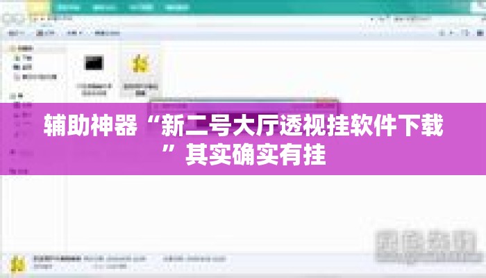 辅助神器“新二号大厅透视挂软件下载	”其实确实有挂