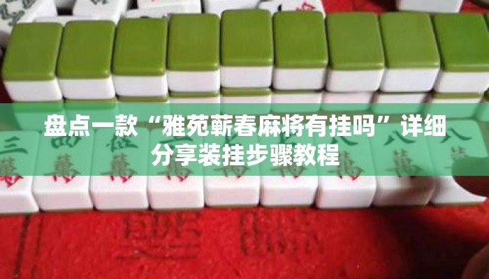 盘点一款“雅苑蕲春麻将有挂吗”详细分享装挂步骤教程