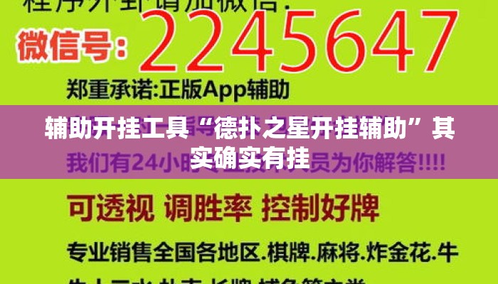辅助开挂工具“德扑之星开挂辅助”其实确实有挂