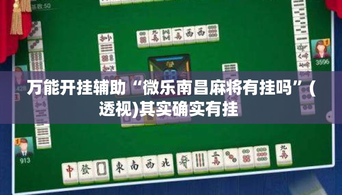 万能开挂辅助“微乐南昌麻将有挂吗”(透视)其实确实有挂 