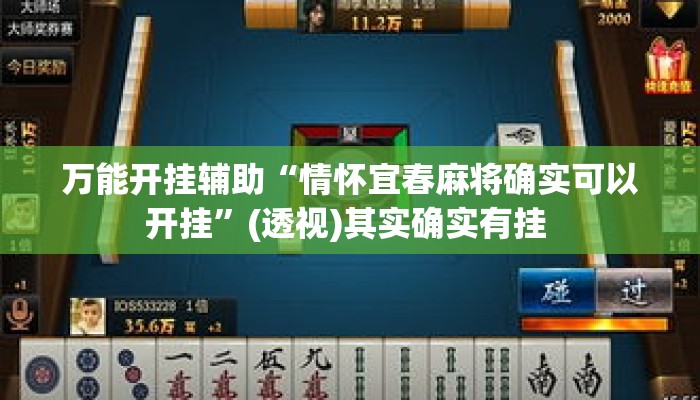 万能开挂辅助“情怀宜春麻将确实可以开挂	”(透视)其实确实有挂 