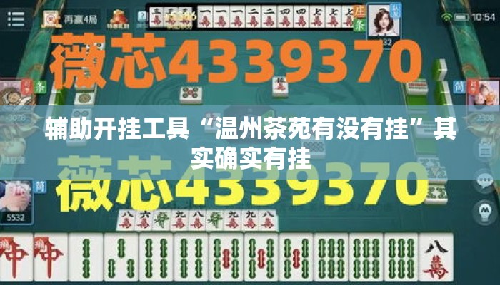 辅助开挂工具“温州茶苑有没有挂”其实确实有挂
