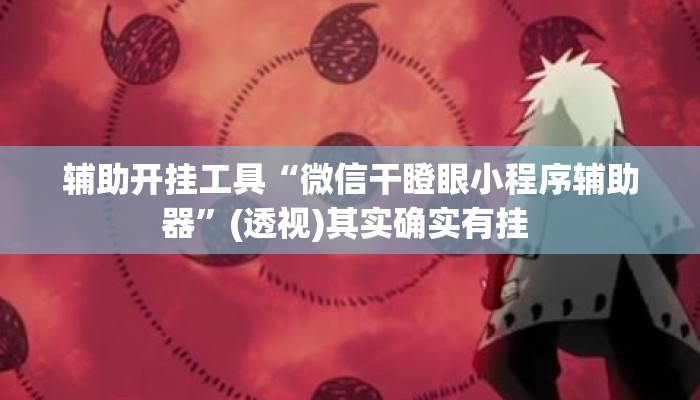 辅助开挂工具“微信干瞪眼小程序辅助器”(透视)其实确实有挂 