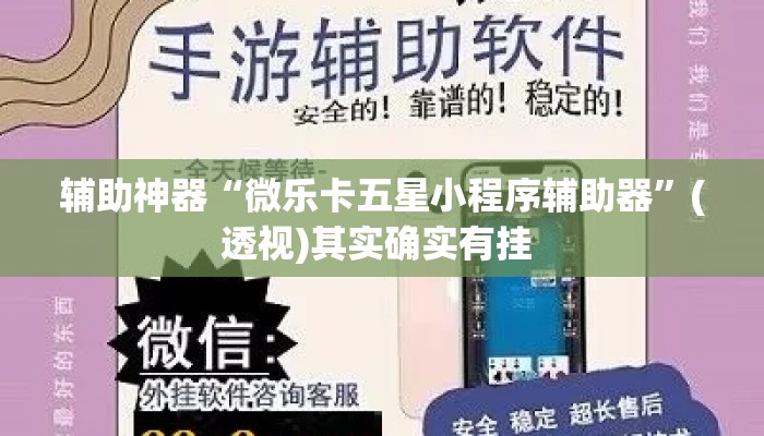 辅助神器“微乐卡五星小程序辅助器	”(透视)其实确实有挂 