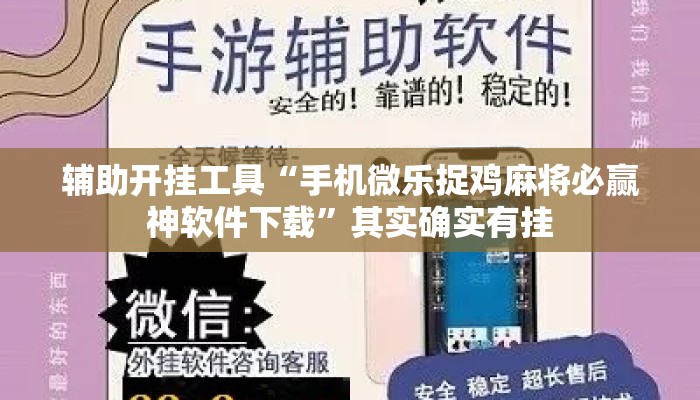 辅助开挂工具“手机微乐捉鸡麻将必赢神软件下载”其实确实有挂
