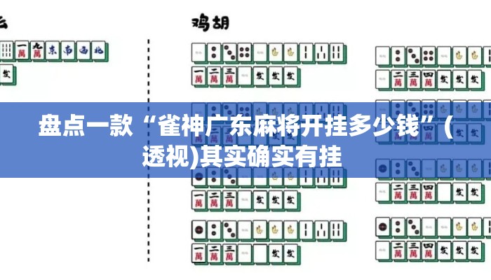 盘点一款“雀神广东麻将开挂多少钱	”(透视)其实确实有挂 