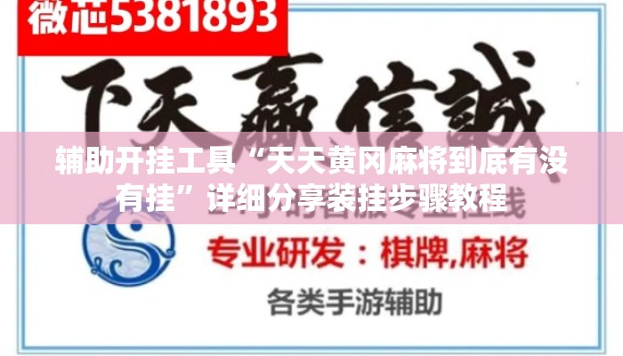 辅助开挂工具“天天黄冈麻将到底有没有挂	”详细分享装挂步骤教程
