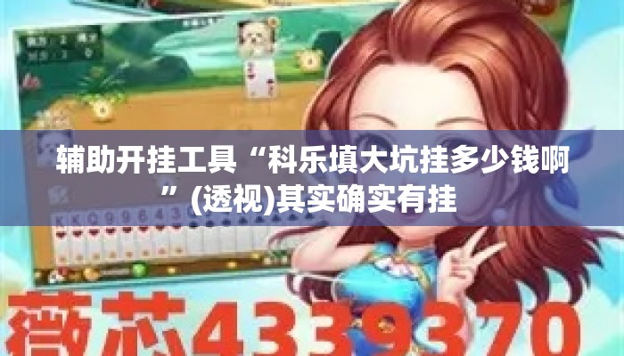 辅助开挂工具“科乐填大坑挂多少钱啊”(透视)其实确实有挂 