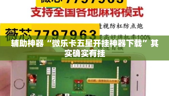辅助神器“微乐卡五星开挂神器下载	”其实确实有挂