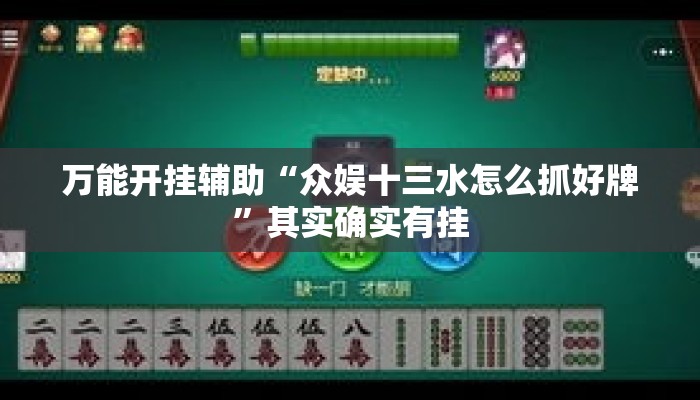 万能开挂辅助“众娱十三水怎么抓好牌”其实确实有挂