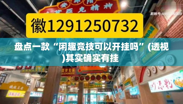 盘点一款“闲趣竞技可以开挂吗	”(透视)其实确实有挂 