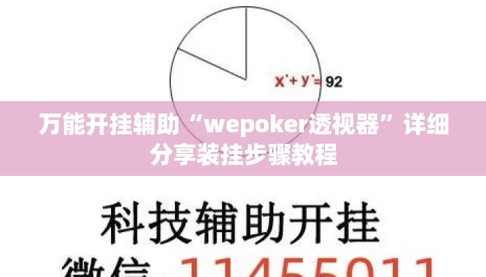 万能开挂辅助“wepoker透视器”详细分享装挂步骤教程