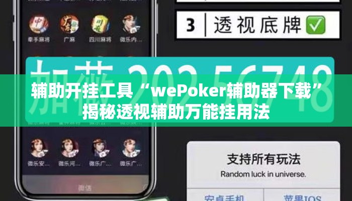 辅助开挂工具“wePoker辅助器下载”揭秘透视辅助万能挂用法