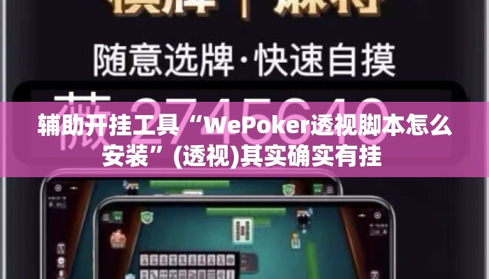 辅助开挂工具“WePoker透视脚本怎么安装	”(透视)其实确实有挂 