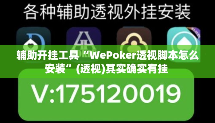 辅助开挂工具“WePoker透视脚本怎么安装”(透视)其实确实有挂 