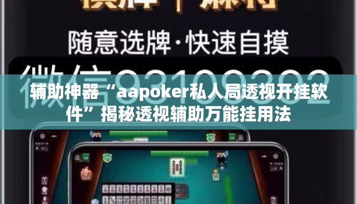 辅助神器“aapoker私人局透视开挂软件”揭秘透视辅助万能挂用法