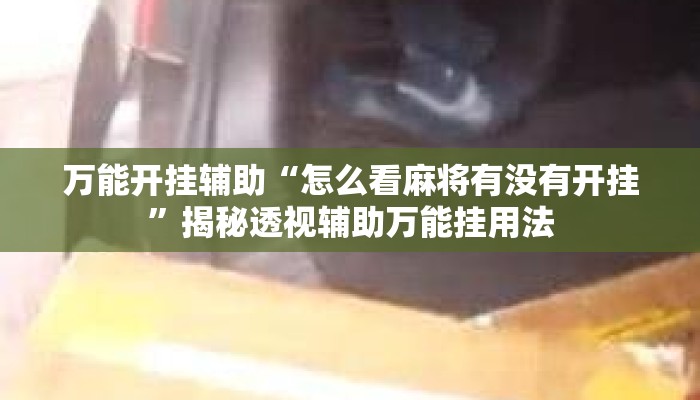 万能开挂辅助“怎么看麻将有没有开挂”揭秘透视辅助万能挂用法