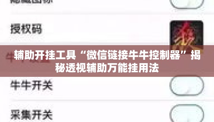 辅助开挂工具“微信链接牛牛控制器”揭秘透视辅助万能挂用法