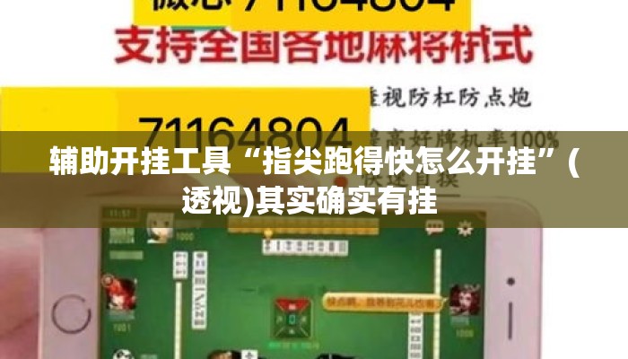 辅助开挂工具“指尖跑得快怎么开挂”(透视)其实确实有挂 