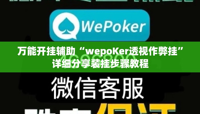 万能开挂辅助“wepoKer透视作弊挂”详细分享装挂步骤教程