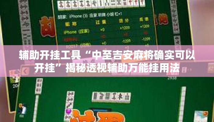 辅助开挂工具“中至吉安麻将确实可以开挂	”揭秘透视辅助万能挂用法