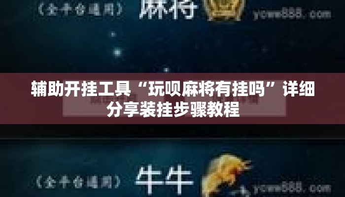 辅助开挂工具“玩呗麻将有挂吗	”详细分享装挂步骤教程