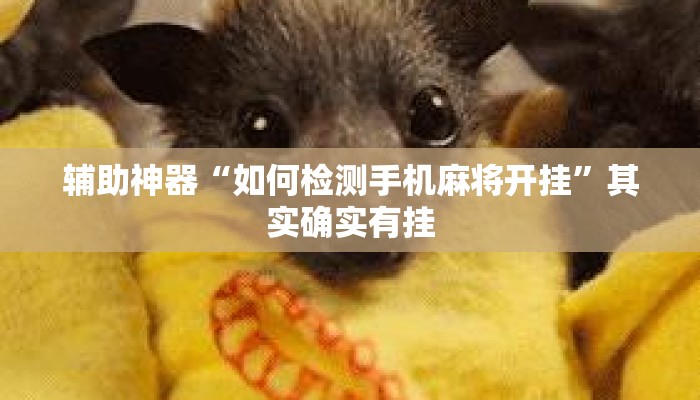 辅助神器“如何检测手机麻将开挂	”其实确实有挂