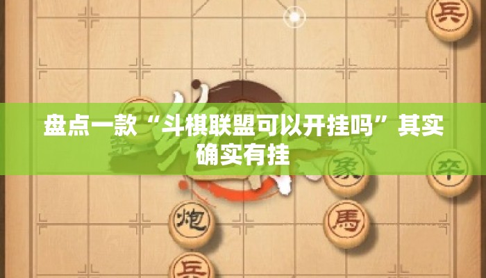 盘点一款“斗棋联盟可以开挂吗”其实确实有挂