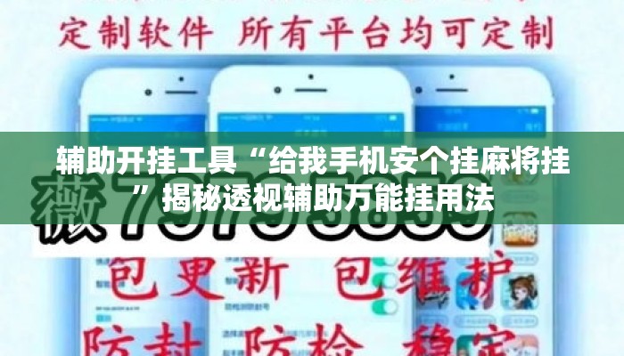 辅助开挂工具“给我手机安个挂麻将挂”揭秘透视辅助万能挂用法