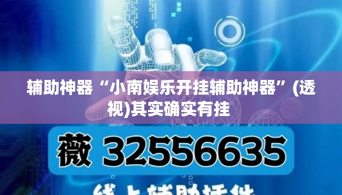 辅助神器“小南娱乐开挂辅助神器”(透视)其实确实有挂 