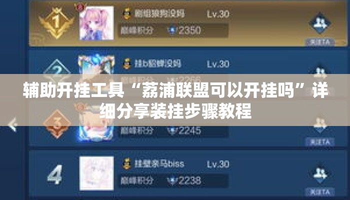 辅助开挂工具“荔浦联盟可以开挂吗”详细分享装挂步骤教程