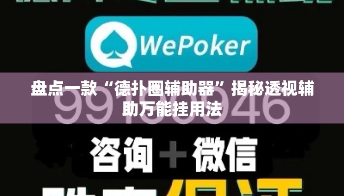 盘点一款“德扑圈辅助器”揭秘透视辅助万能挂用法