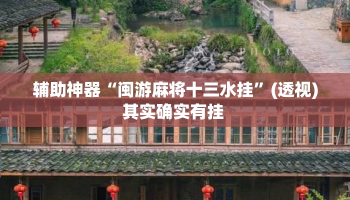 辅助神器“闽游麻将十三水挂”(透视)其实确实有挂 