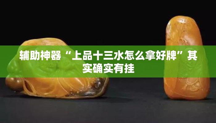 辅助神器“上品十三水怎么拿好牌”其实确实有挂