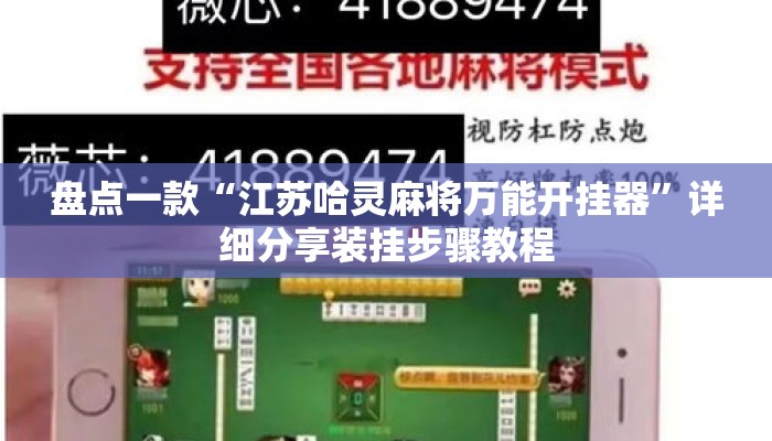 盘点一款“江苏哈灵麻将万能开挂器”详细分享装挂步骤教程