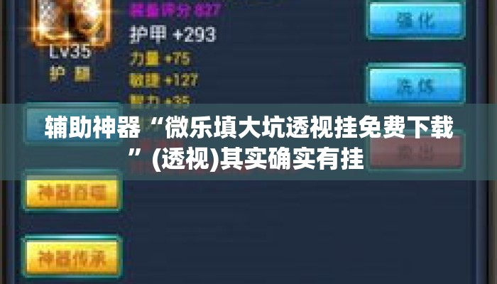 辅助神器“微乐填大坑透视挂免费下载	”(透视)其实确实有挂 