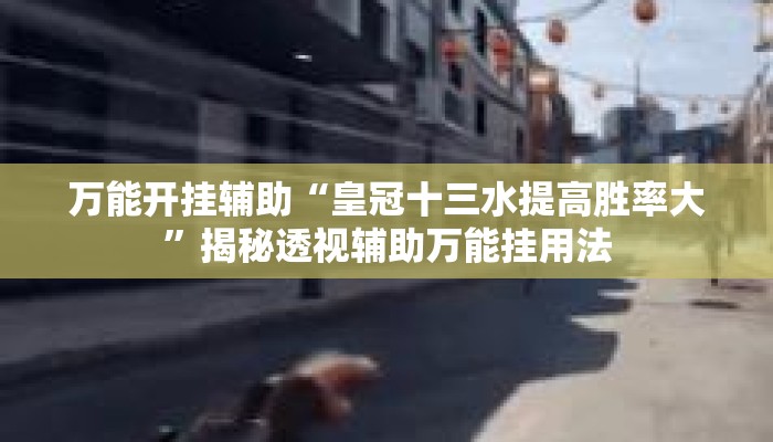 万能开挂辅助“皇冠十三水提高胜率大”揭秘透视辅助万能挂用法