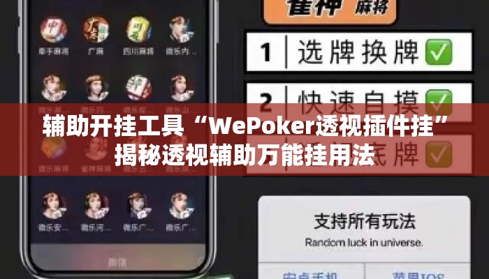 辅助开挂工具“WePoker透视插件挂”揭秘透视辅助万能挂用法