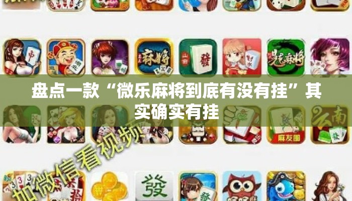 盘点一款“微乐麻将到底有没有挂	”其实确实有挂