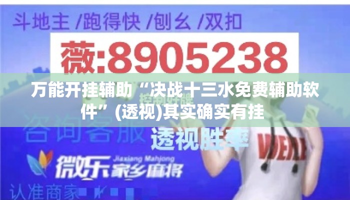 万能开挂辅助“决战十三水免费辅助软件	”(透视)其实确实有挂 