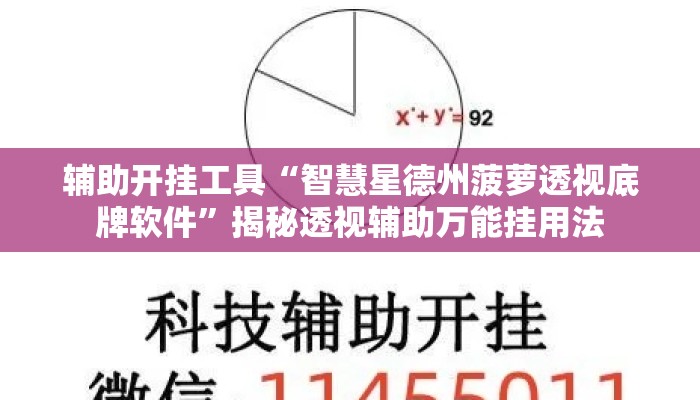 辅助开挂工具“智慧星德州菠萝透视底牌软件	”揭秘透视辅助万能挂用法
