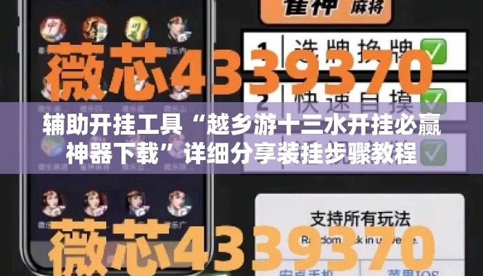 辅助开挂工具“越乡游十三水开挂必赢神器下载”详细分享装挂步骤教程