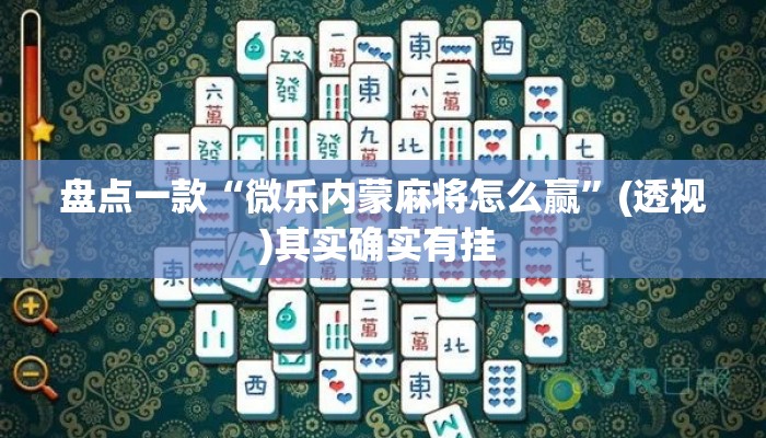 盘点一款“微乐内蒙麻将怎么赢”(透视)其实确实有挂 
