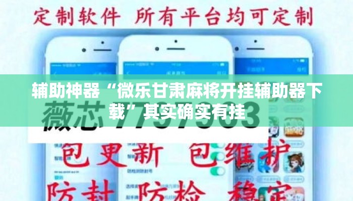 辅助神器“微乐甘肃麻将开挂辅助器下载”其实确实有挂