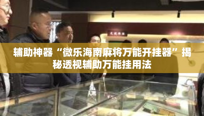 辅助神器“微乐海南麻将万能开挂器”揭秘透视辅助万能挂用法