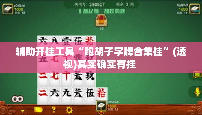 辅助开挂工具“跑胡子字牌合集挂	”(透视)其实确实有挂 