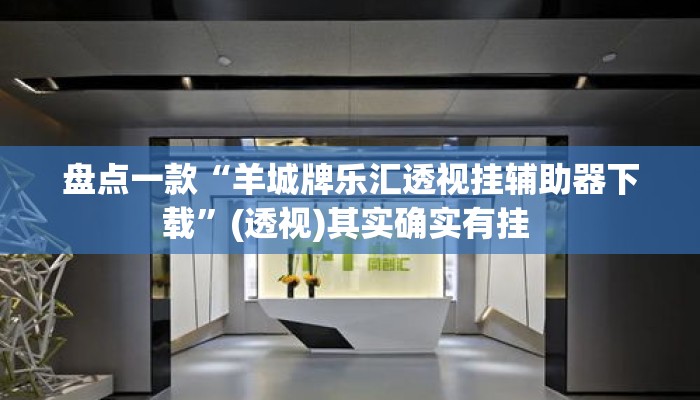 盘点一款“羊城牌乐汇透视挂辅助器下载”(透视)其实确实有挂 