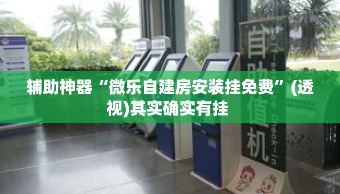 辅助神器“微乐自建房安装挂免费”(透视)其实确实有挂 