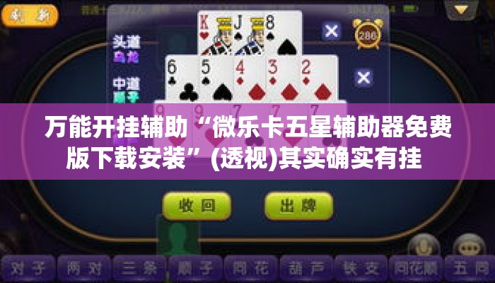 万能开挂辅助“微乐卡五星辅助器免费版下载安装”(透视)其实确实有挂 